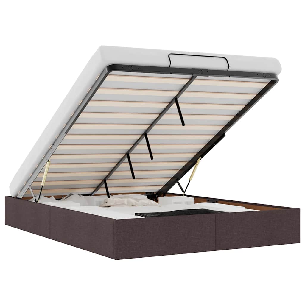 Struttura Letto Pouf senza Materasso 140x190 cm in Tessuto - homemem39