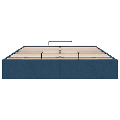 Struttura Letto Pouf senza Materasso Blu 140x190 cm in Tessuto | homemem39
