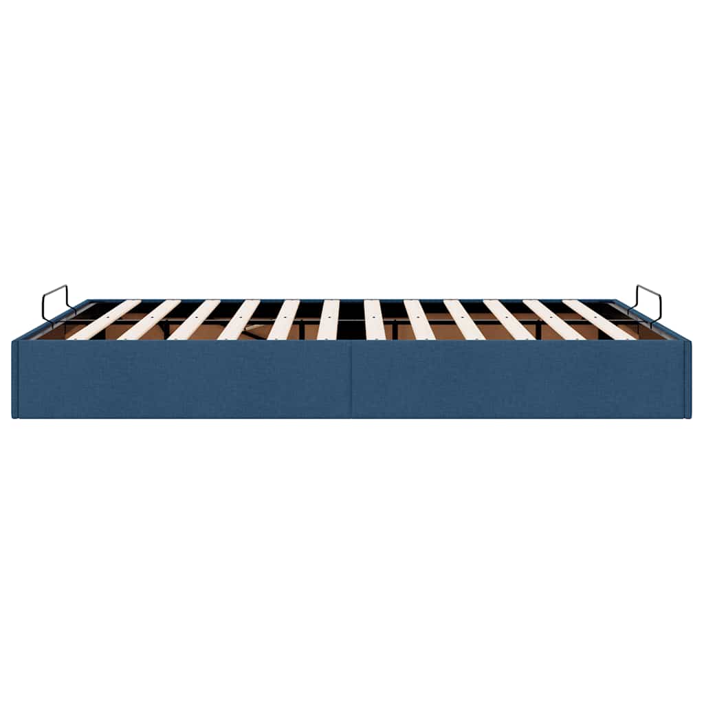 Struttura Letto Pouf senza Materasso Blu 140x190 cm in Tessuto | homemem39