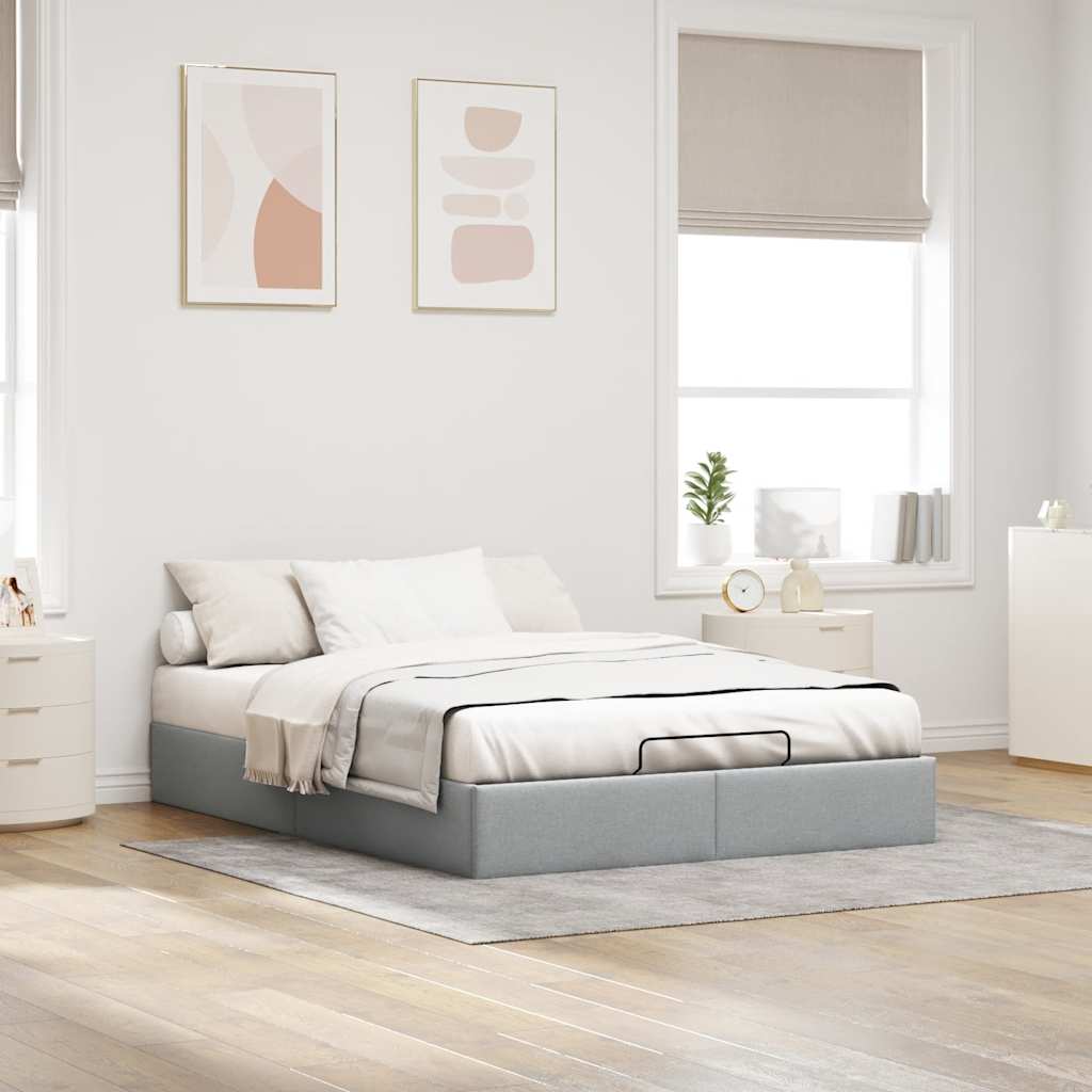 Struttura Letto Pouf senza Materasso 140x200 cm in Tessuto