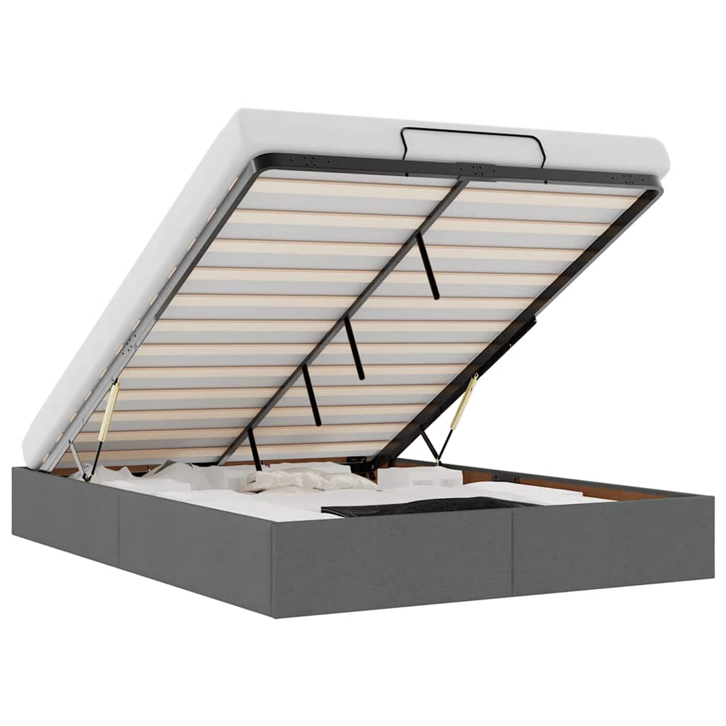 Struttura Letto Pouf senza Materasso 140x200 cm in Tessuto - homemem39