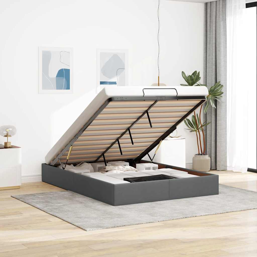 Struttura Letto Pouf senza Materasso 140x200 cm in Tessuto - homemem39