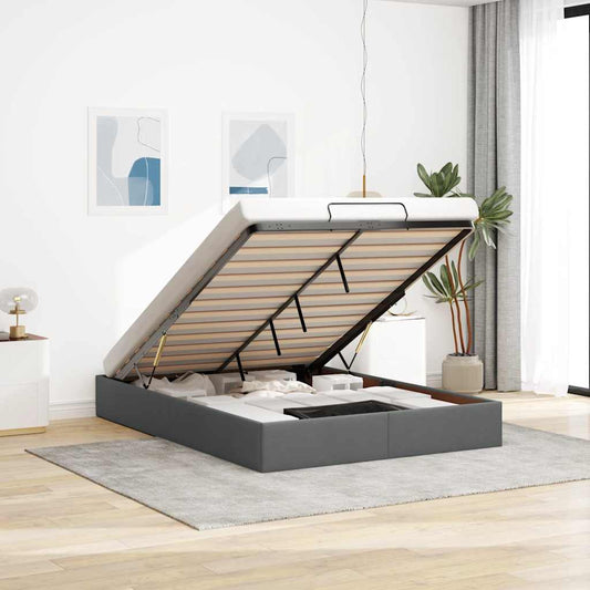 Struttura Letto Pouf senza Materasso 140x200 cm in Tessuto - homemem39