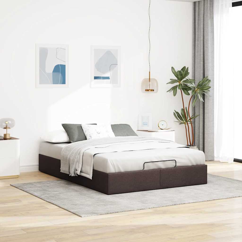 Struttura Letto Pouf senza Materasso 140x200 cm in Tessuto