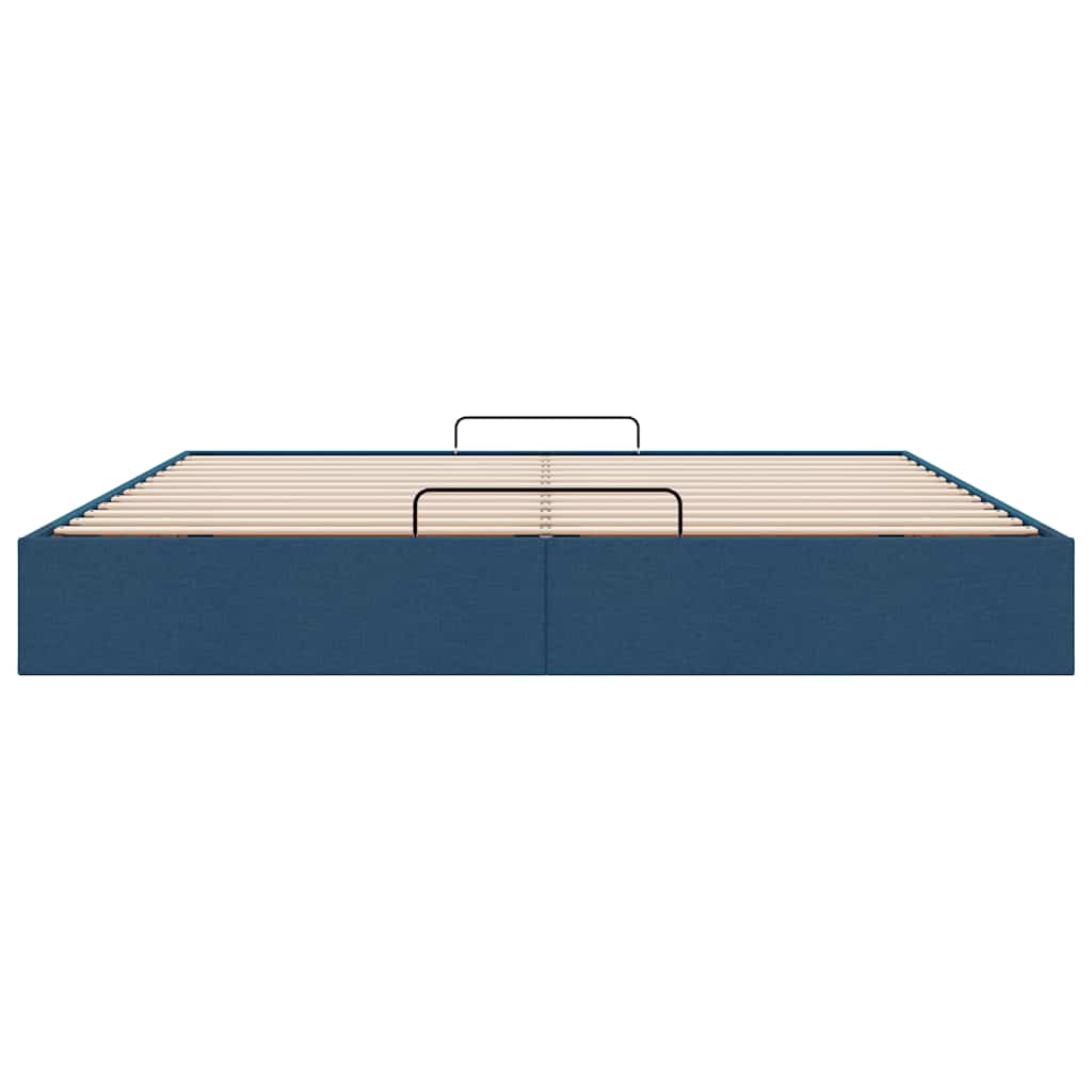 Struttura Letto Pouf senza Materasso Blu 180x200cm in Tessuto