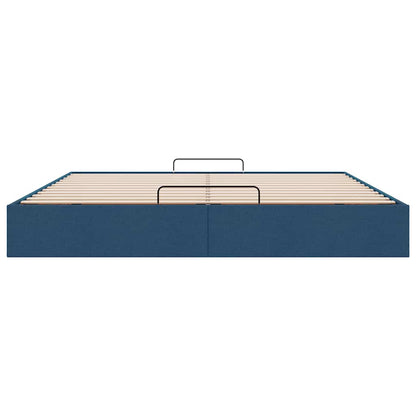 Struttura Letto Pouf senza Materasso Blu 180x200cm in Tessuto