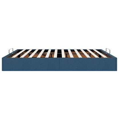 Struttura Letto Pouf senza Materasso Blu 180x200cm in Tessuto