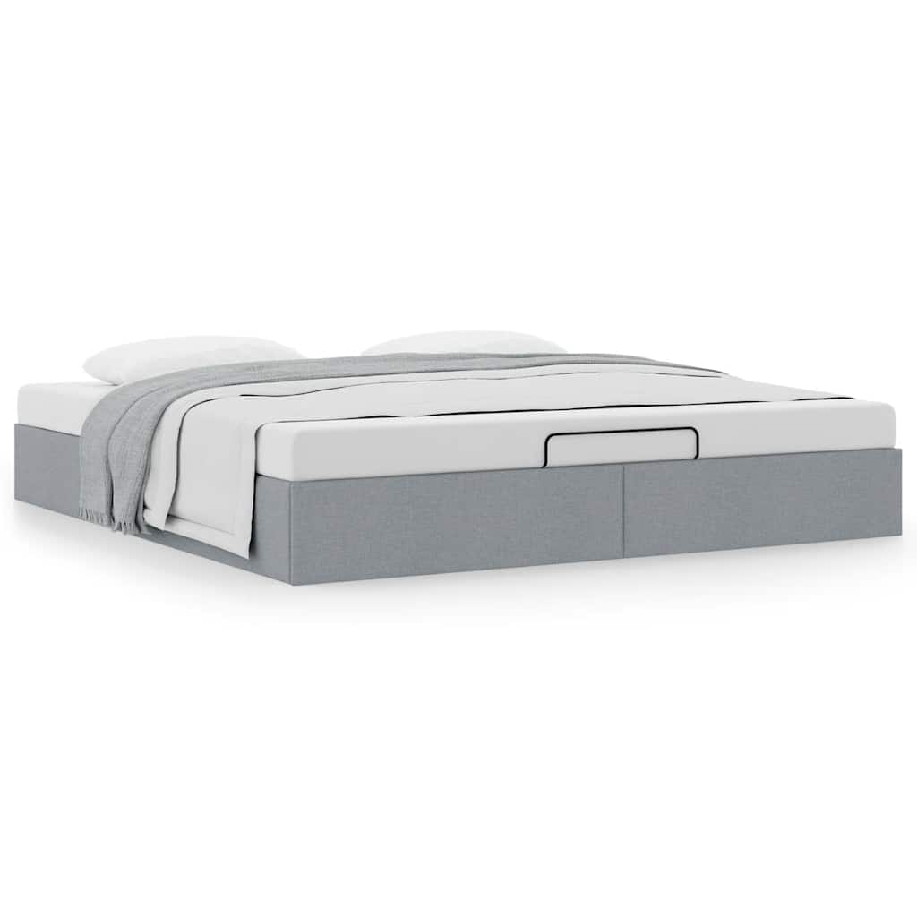 Struttura Letto Pouf senza Materasso 200x200 cm in Tessuto