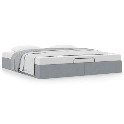 Struttura Letto Pouf senza Materasso 200x200 cm in Tessuto