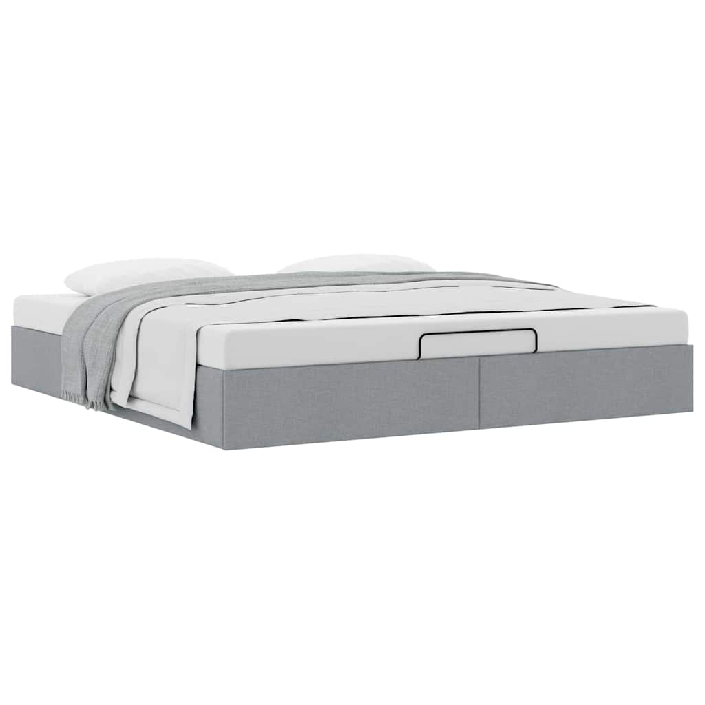 Struttura Letto Pouf senza Materasso 200x200 cm in Tessuto | homemem39