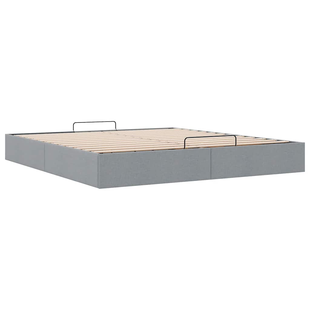 Struttura Letto Pouf senza Materasso 200x200 cm in Tessuto | homemem39