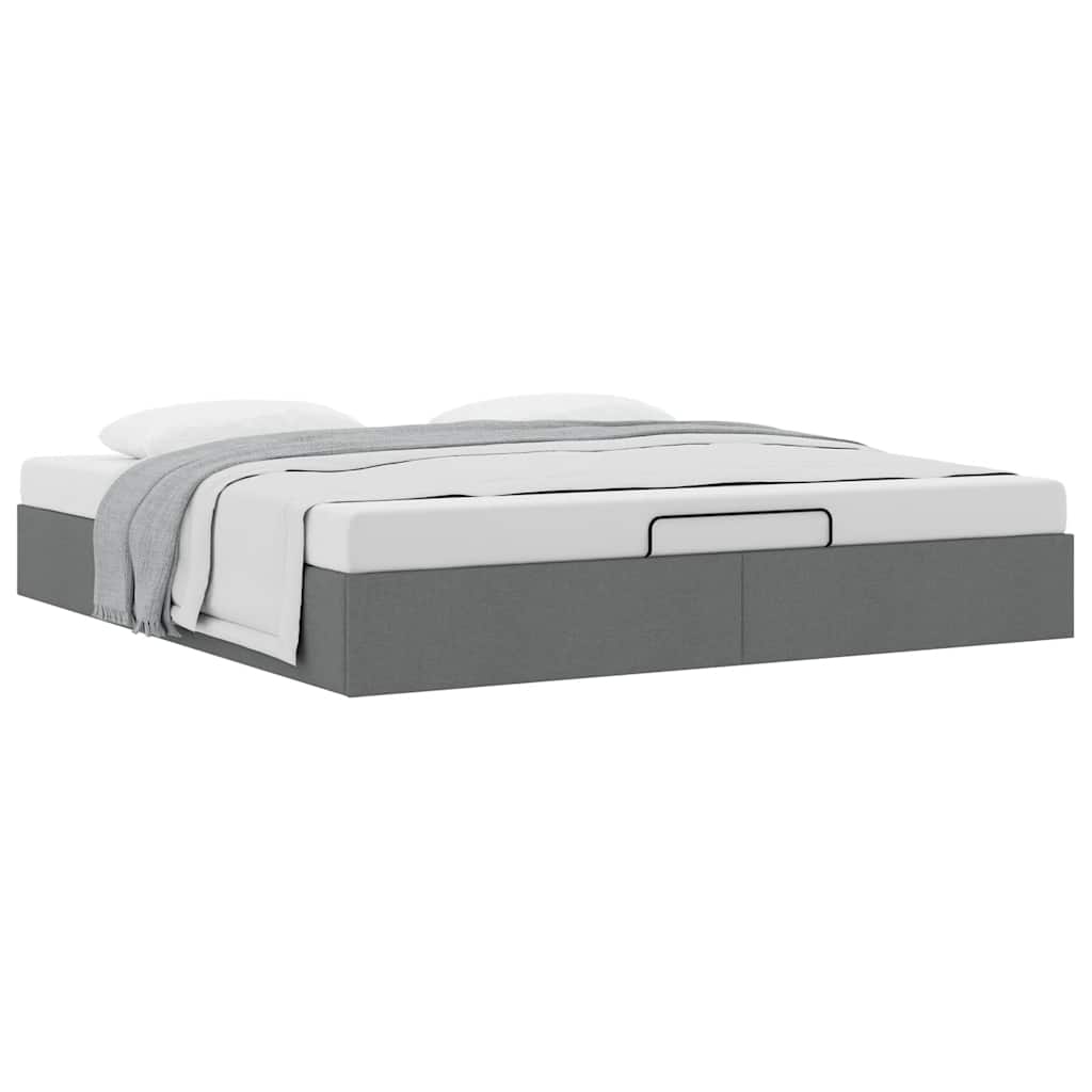 Struttura Letto Pouf senza Materasso 200x200 cm in Tessuto | homemem39
