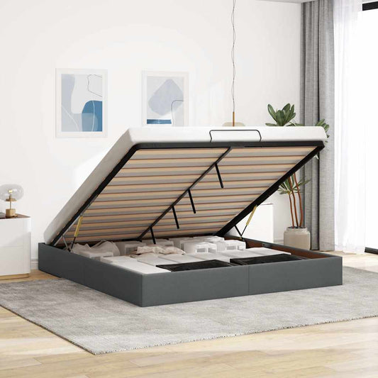 Struttura Letto Pouf senza Materasso 200x200 cm in Tessuto