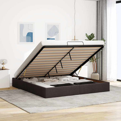 Struttura Letto Pouf senza Materasso 200x200 cm in Tessuto | homemem39