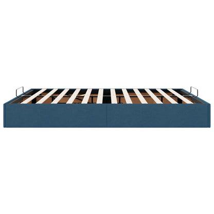 Struttura Letto Pouf senza Materasso Blu 200x200 cm in Tessuto | homemem39