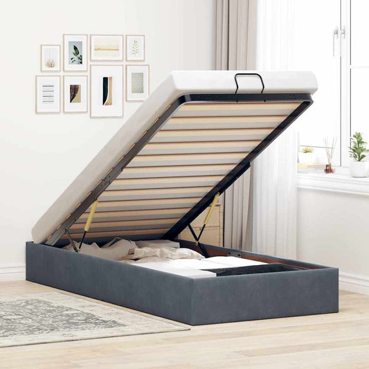 Struttura Letto Pouf Senza Materasso 80x200 cm Velluto