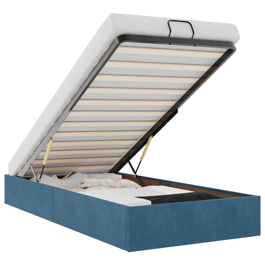 Struttura Letto Pouf Senza Materasso 80x200 cm Velluto