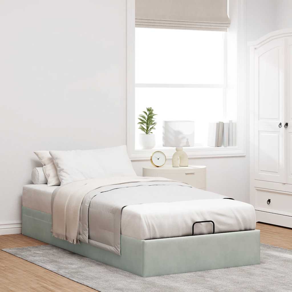 Struttura Letto Pouf Senza Materasso 90x190 cm Velluto