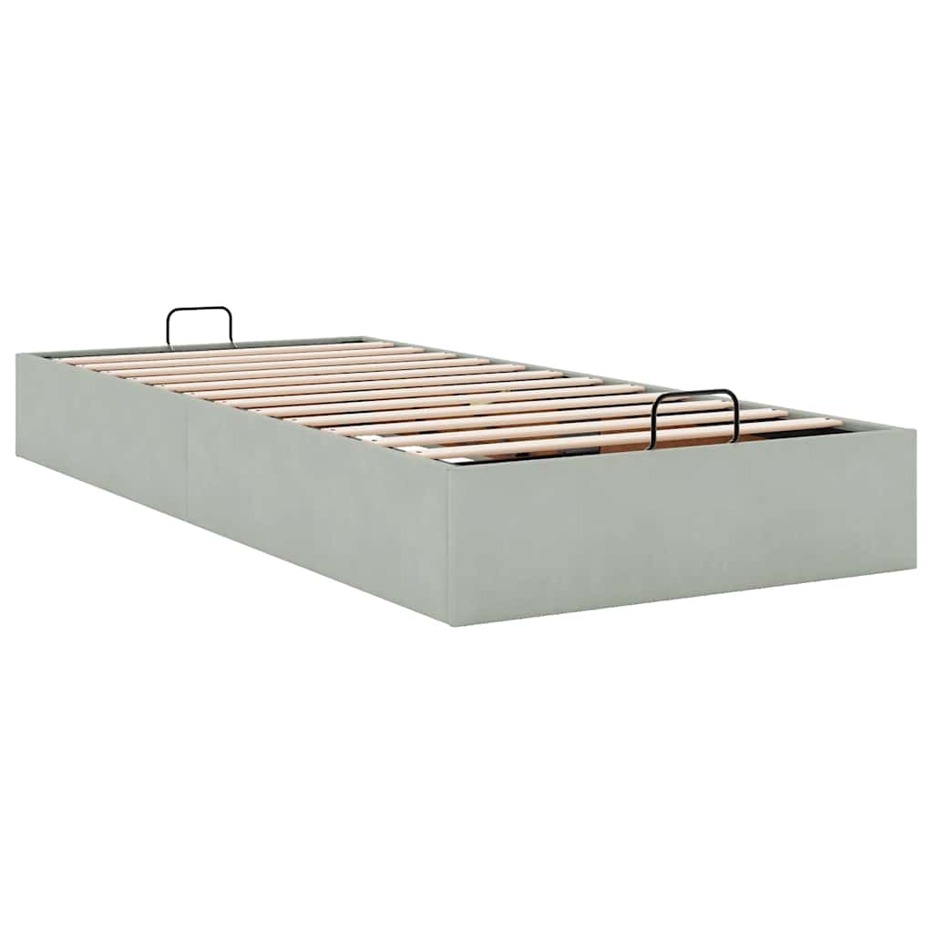 Struttura Letto Pouf Senza Materasso 90x190 cm Velluto | homemem39