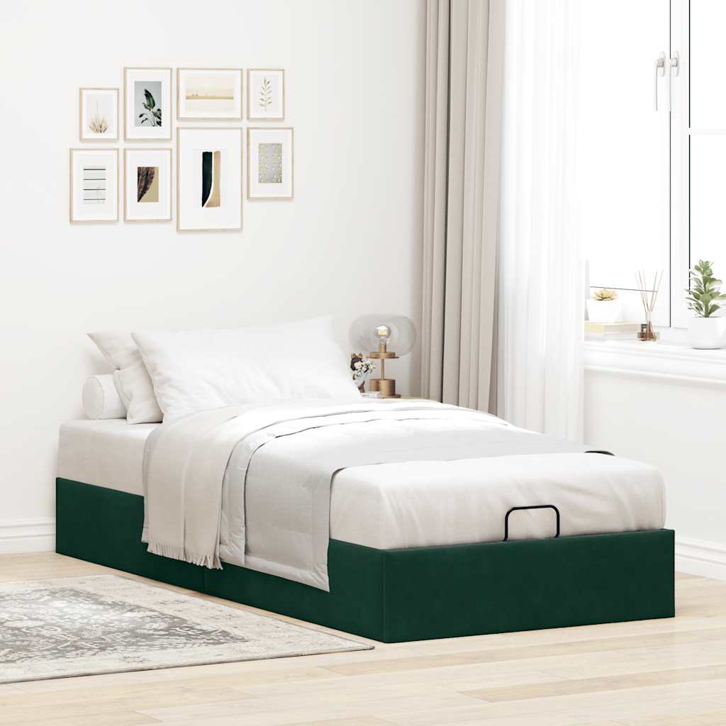 Struttura Letto Pouf Senza Materasso 90x190 cm Velluto | homemem39