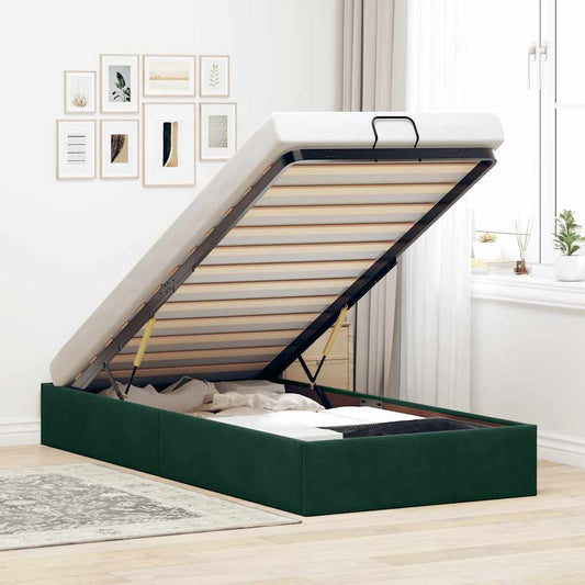Struttura Letto Pouf Senza Materasso 90x190 cm Velluto | homemem39