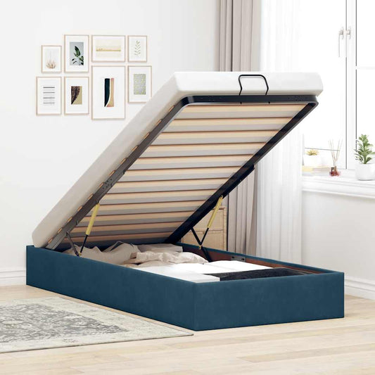 Struttura Letto Pouf Senza Materasso 90x190 cm Velluto | homemem39