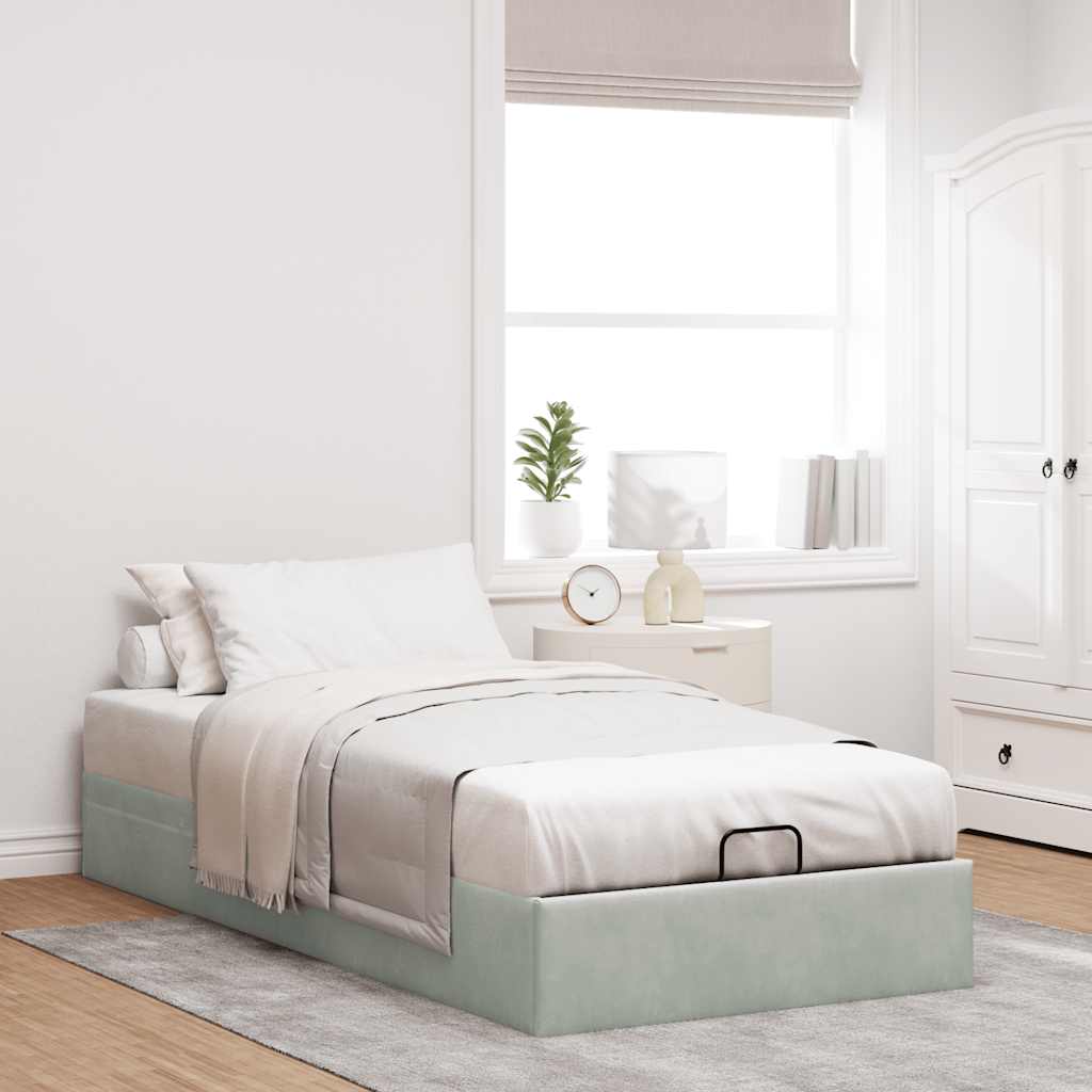 Struttura Letto Pouf Senza Materasso 90x200 cm Velluto