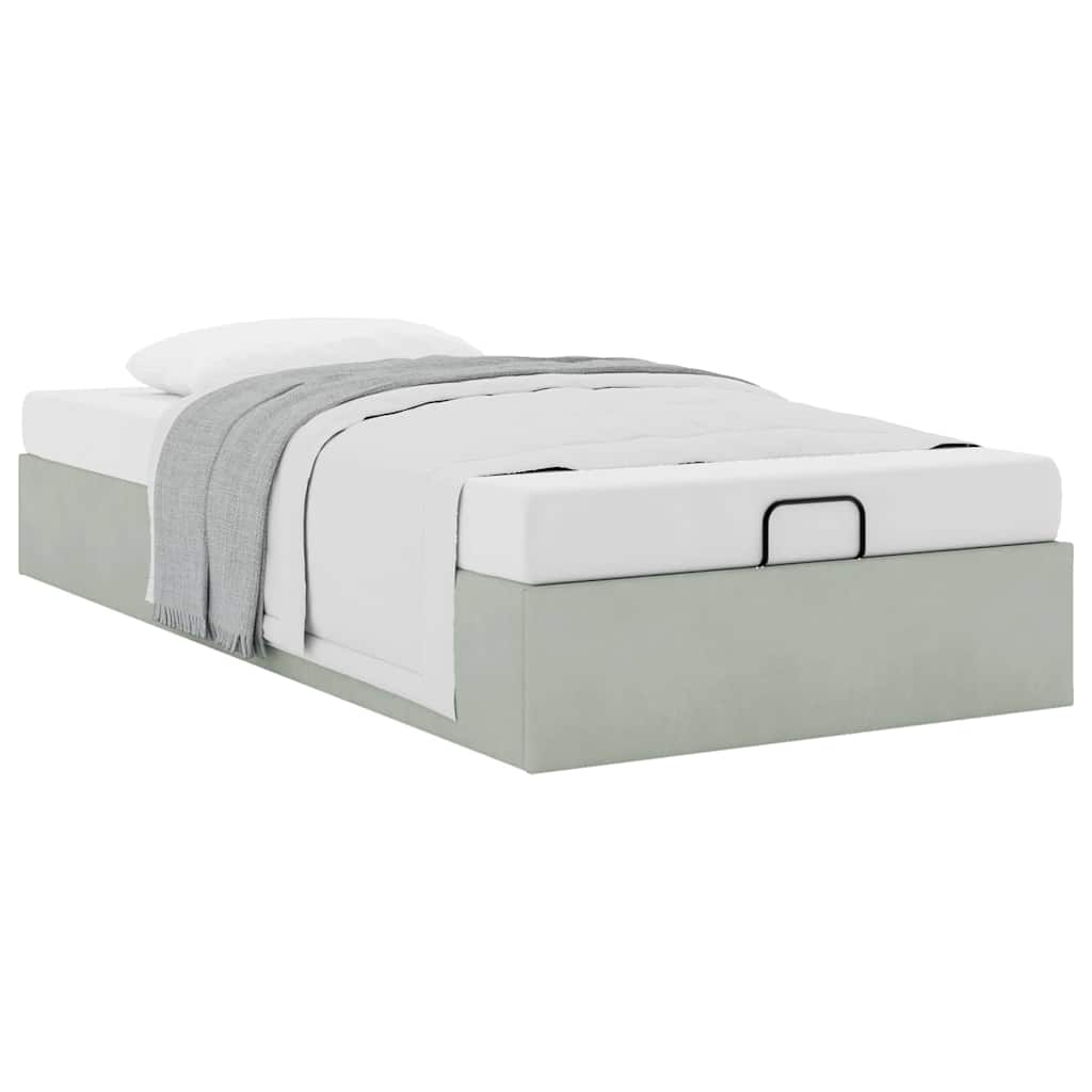 Struttura Letto Pouf Senza Materasso 90x200 cm Velluto