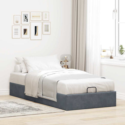 Struttura Letto Pouf Senza Materasso 90x200 cm Velluto