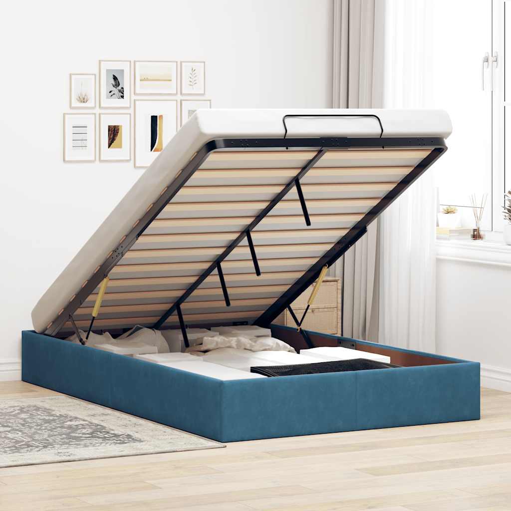 Struttura Letto Pouf Senza Materasso 120x190 cm Velluto | homemem39