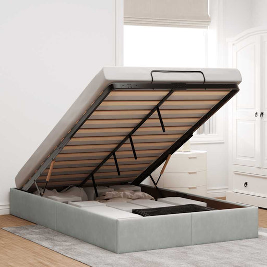 Struttura Letto Pouf Senza Materasso 120x200 cm Velluto - homemem39