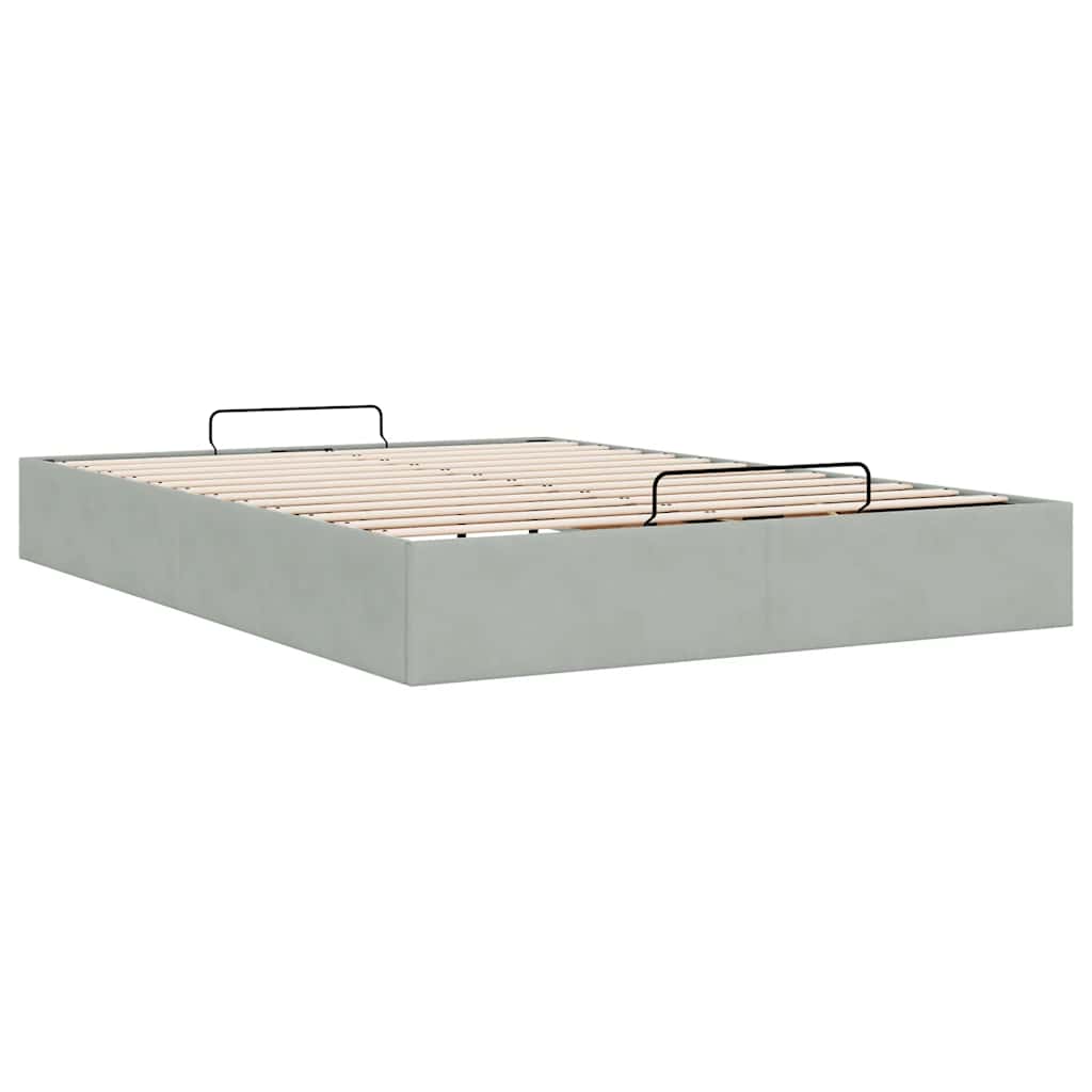 Struttura Letto Pouf Senza Materasso 140x190 cm Velluto | homemem39
