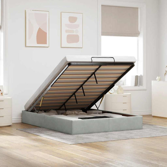 Struttura Letto Pouf Senza Materasso 140x190 cm Velluto