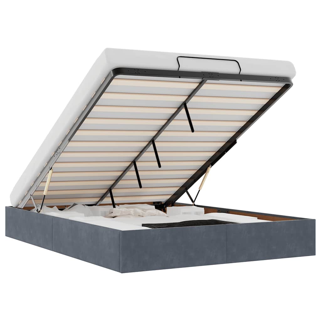 Struttura Letto Pouf Senza Materasso 140x190 cm Velluto