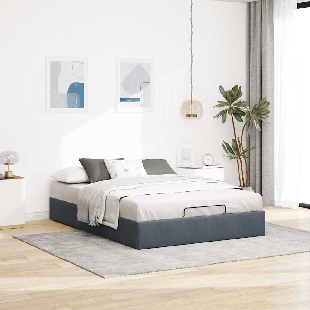 Struttura Letto Pouf Senza Materasso 140x190 cm Velluto