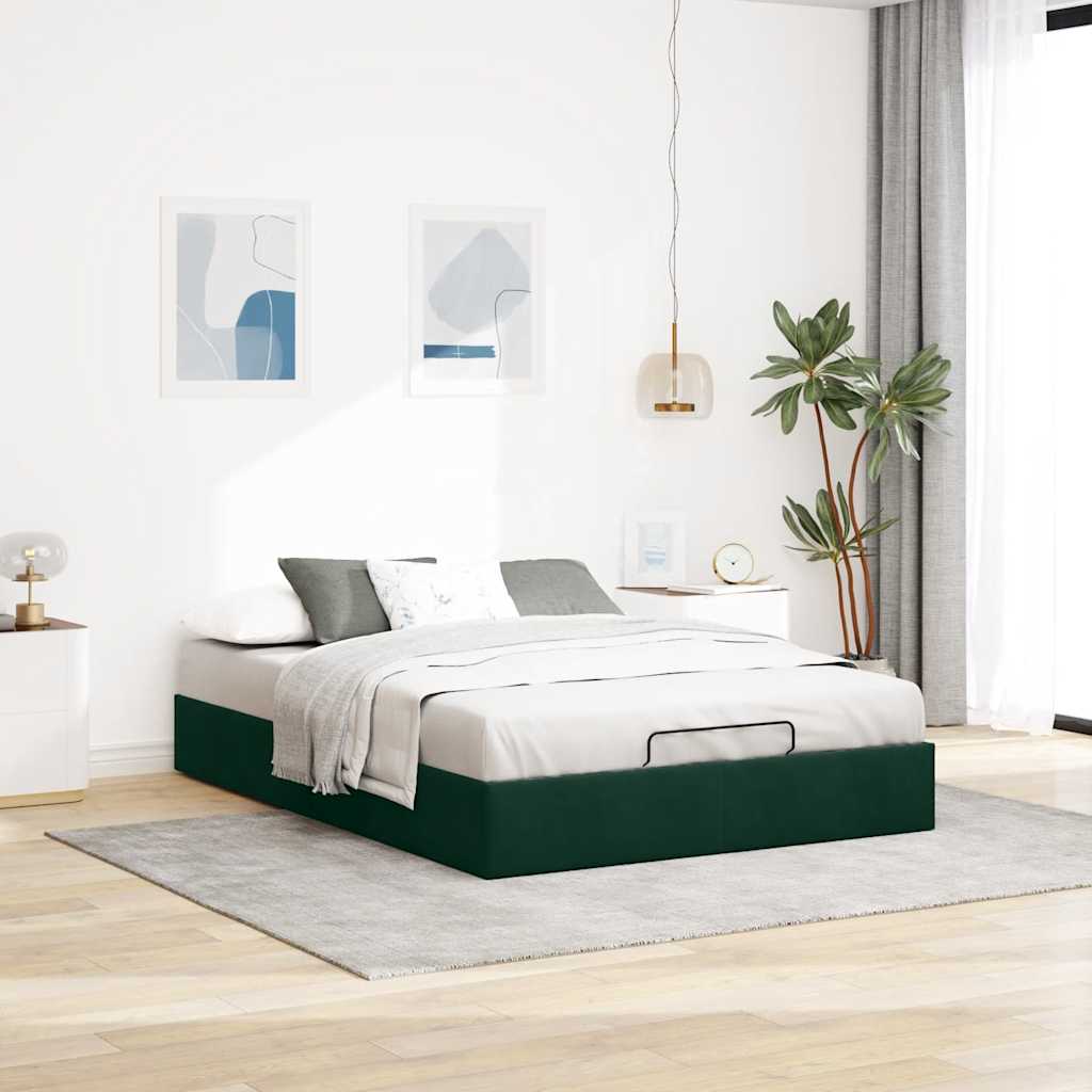 Struttura Letto Pouf senza Materasso 140x190 cm in Velluto | homemem39