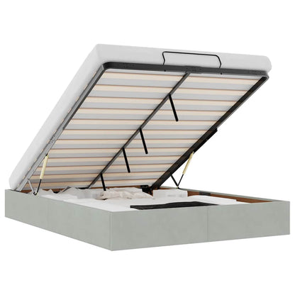 Struttura Letto Pouf senza Materasso 140x200 cm in Velluto - homemem39