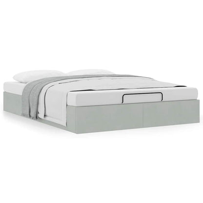 Struttura Letto Pouf senza Materasso 140x200 cm in Velluto