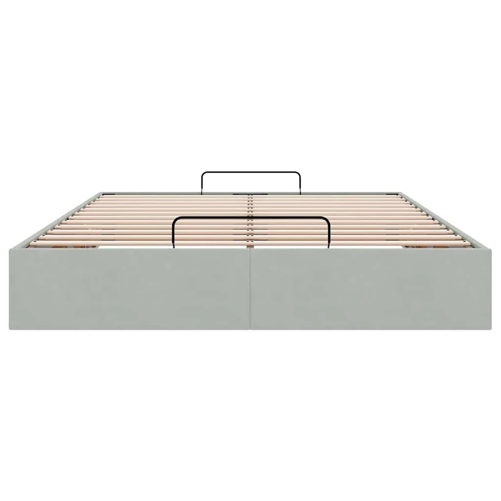 Struttura Letto Pouf senza Materasso 140x200 cm in Velluto - homemem39