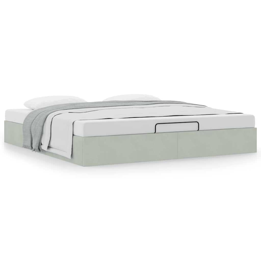 Struttura Letto Pouf senza Materasso 160x200 cm in Velluto