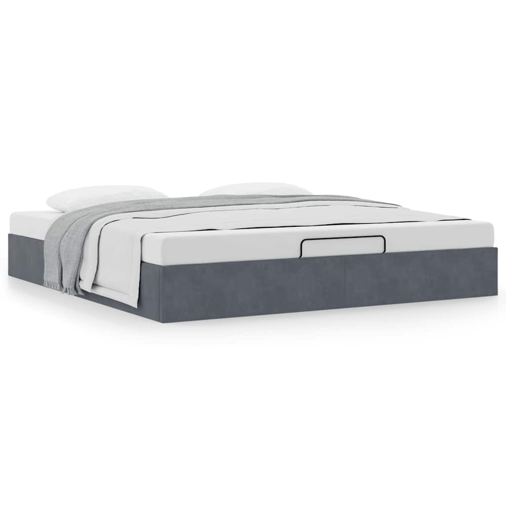Struttura Letto Pouf senza Materasso 160x200 cm in Velluto