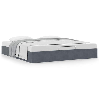 Struttura Letto Pouf senza Materasso 160x200 cm in Velluto