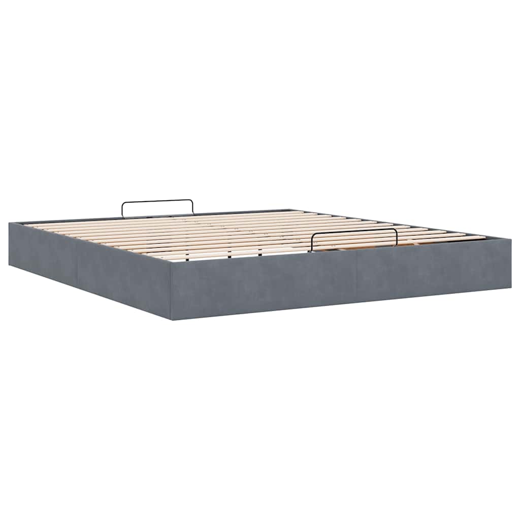 Struttura Letto Pouf senza Materasso 160x200 cm in Velluto