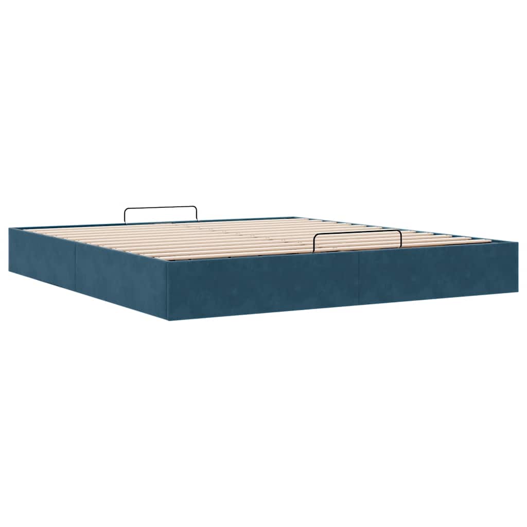 Struttura Letto Pouf senza Materasso 160x200 cm in Velluto | homemem39