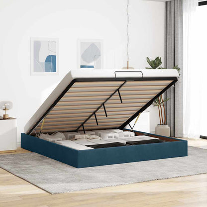 Struttura Letto Pouf senza Materasso 160x200 cm in Velluto