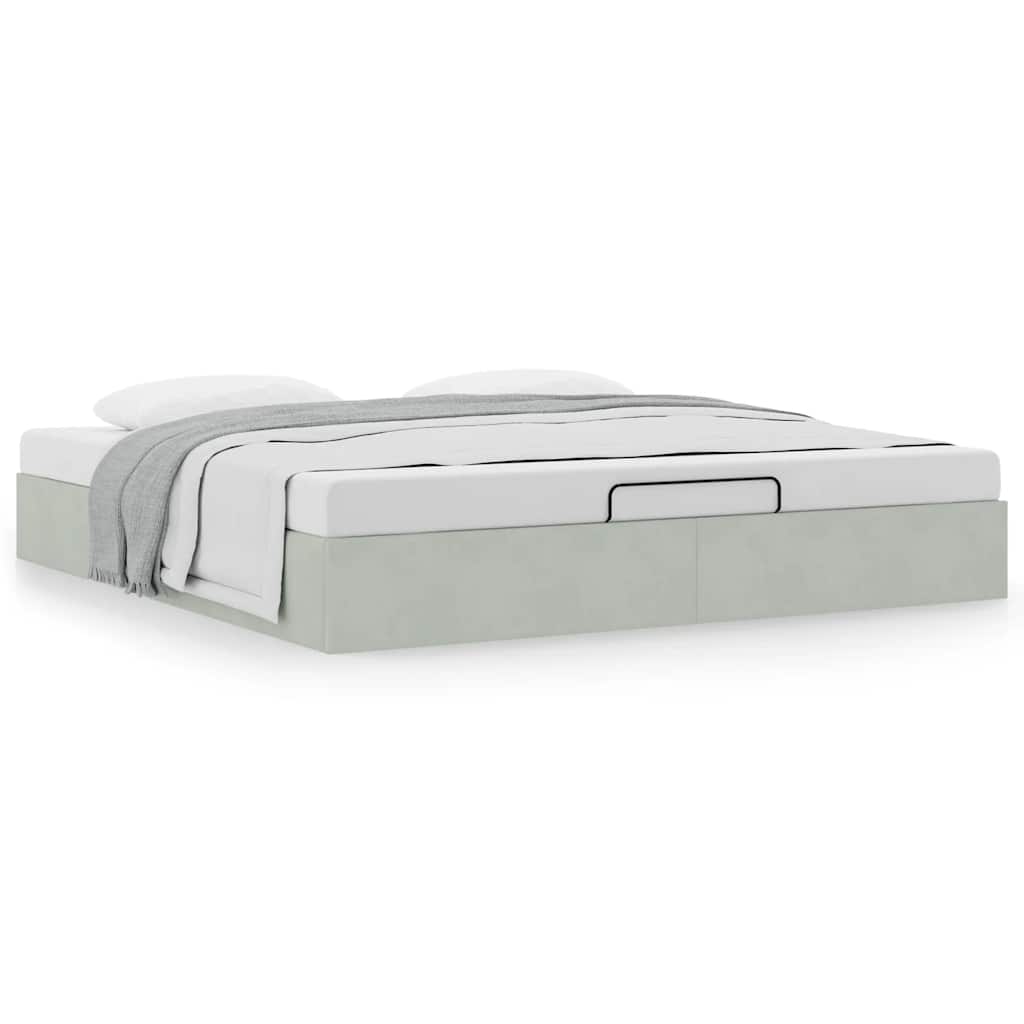 Struttura Letto Pouf senza Materasso 180x200 cm in Velluto