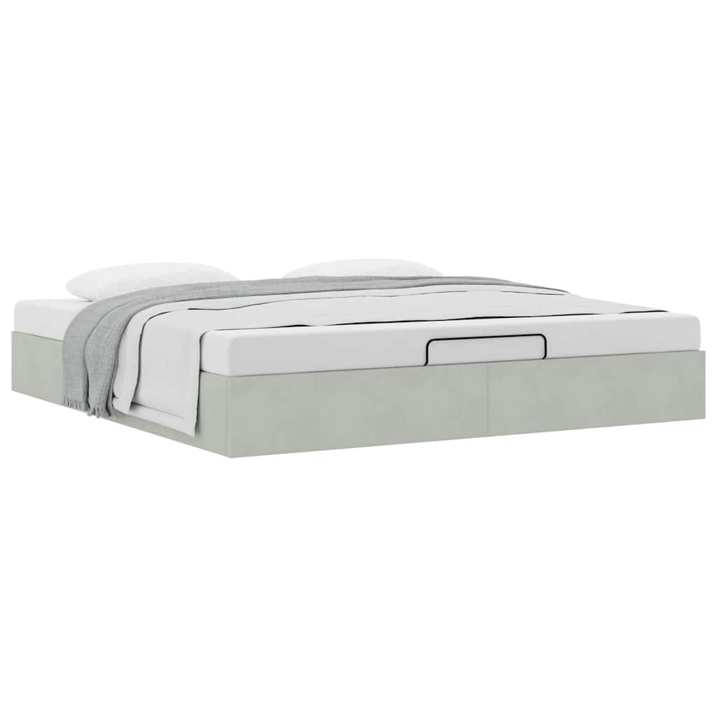 Struttura Letto Pouf senza Materasso 180x200 cm in Velluto