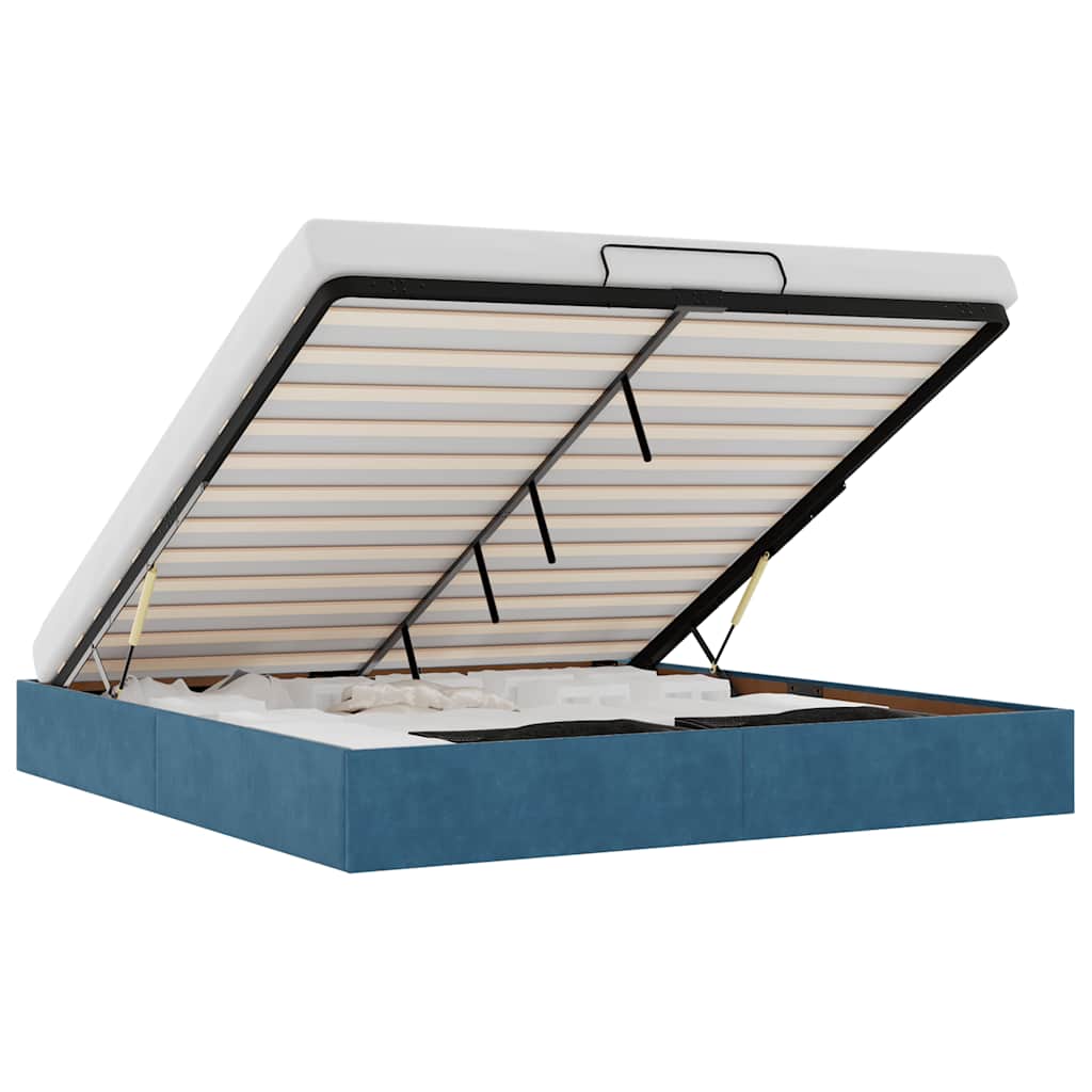 Struttura Letto Pouf senza Materasso 180x200 cm in Velluto - homemem39