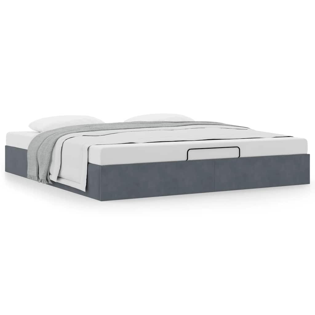 Struttura Letto Pouf senza Materasso 200x200 cm in Velluto | homemem39