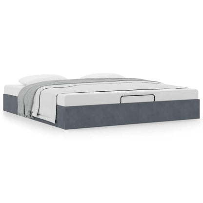 Struttura Letto Pouf senza Materasso 200x200 cm in Velluto | homemem39